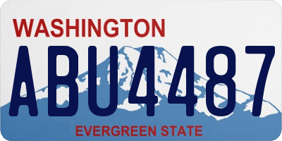 WA license plate ABU4487