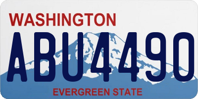 WA license plate ABU4490