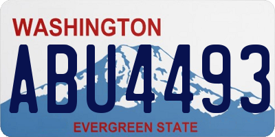 WA license plate ABU4493