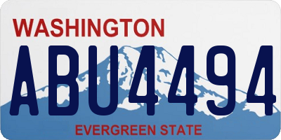 WA license plate ABU4494