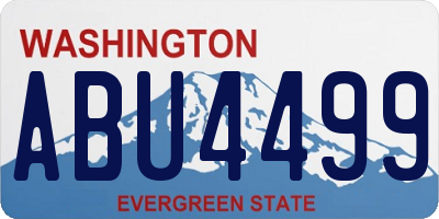WA license plate ABU4499