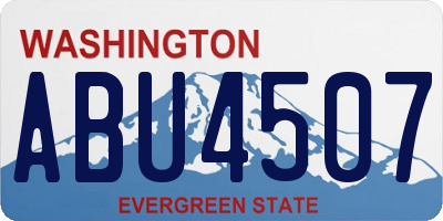 WA license plate ABU4507