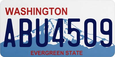 WA license plate ABU4509