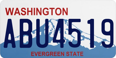 WA license plate ABU4519