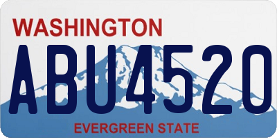 WA license plate ABU4520