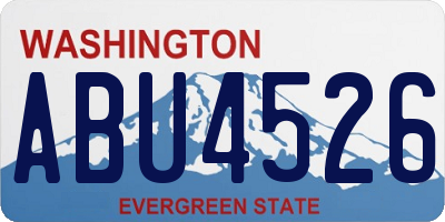 WA license plate ABU4526