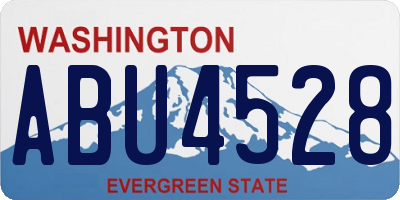 WA license plate ABU4528