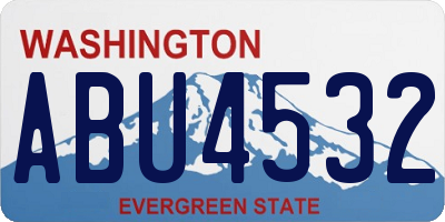 WA license plate ABU4532