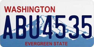 WA license plate ABU4535