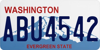 WA license plate ABU4542