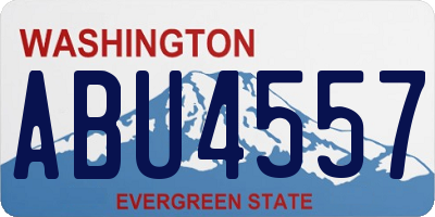 WA license plate ABU4557