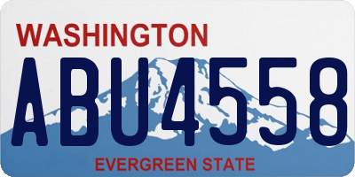 WA license plate ABU4558