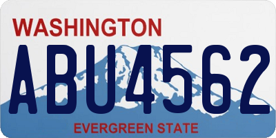 WA license plate ABU4562
