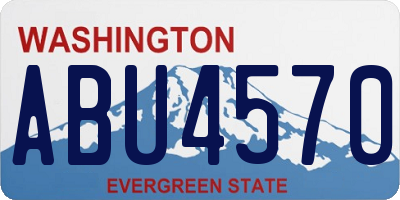 WA license plate ABU4570