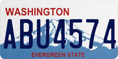 WA license plate ABU4574