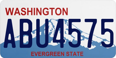WA license plate ABU4575