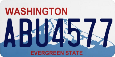 WA license plate ABU4577