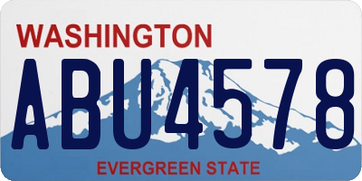 WA license plate ABU4578