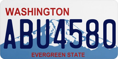 WA license plate ABU4580