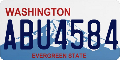 WA license plate ABU4584