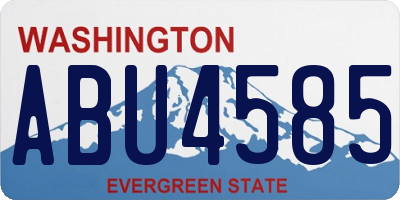 WA license plate ABU4585