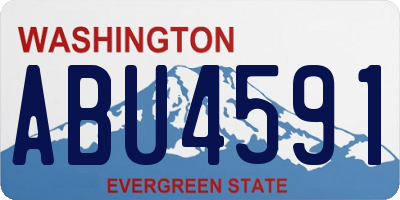 WA license plate ABU4591