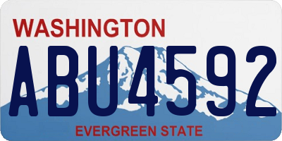 WA license plate ABU4592