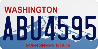 WA license plate ABU4595