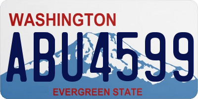 WA license plate ABU4599