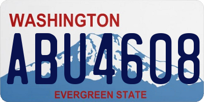 WA license plate ABU4608