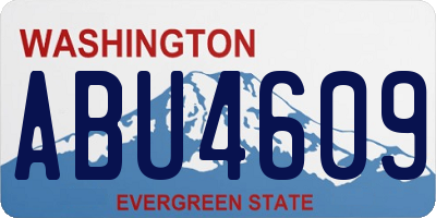 WA license plate ABU4609