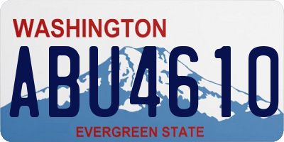 WA license plate ABU4610