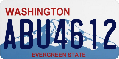 WA license plate ABU4612