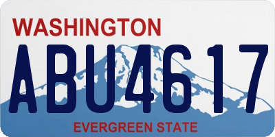 WA license plate ABU4617