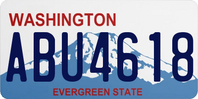 WA license plate ABU4618