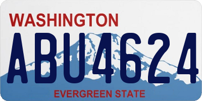 WA license plate ABU4624