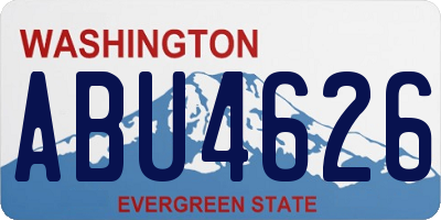 WA license plate ABU4626