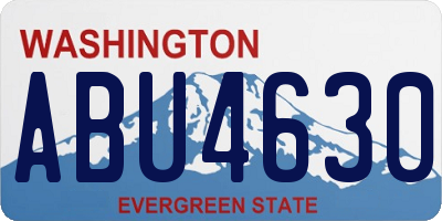 WA license plate ABU4630