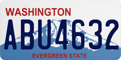 WA license plate ABU4632