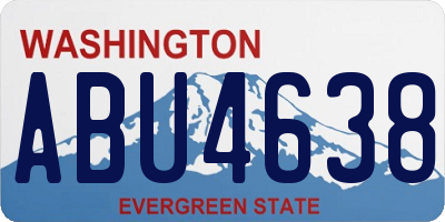 WA license plate ABU4638