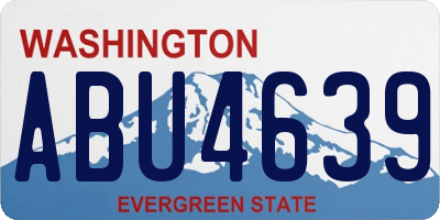 WA license plate ABU4639