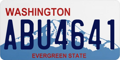 WA license plate ABU4641