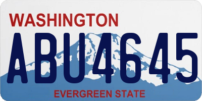 WA license plate ABU4645