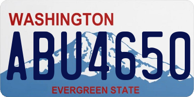 WA license plate ABU4650