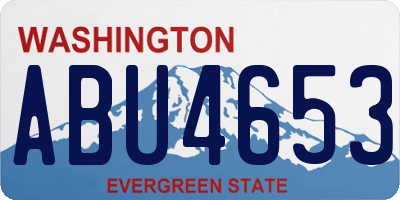 WA license plate ABU4653
