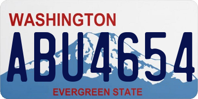 WA license plate ABU4654