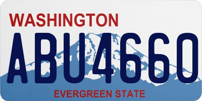WA license plate ABU4660