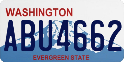 WA license plate ABU4662