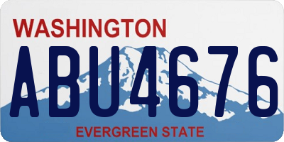 WA license plate ABU4676