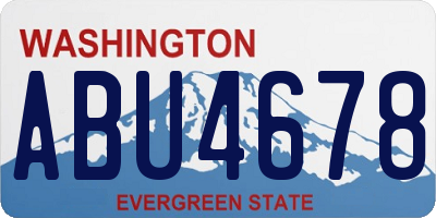 WA license plate ABU4678